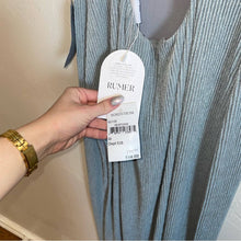 Load image into Gallery viewer, NWT Rumer Rosa Stripe Cutout Back Slit Side Maxi Dress (Medium)
