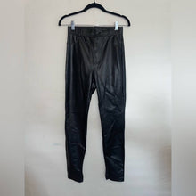 Load image into Gallery viewer, Zara Faux Leather Zip Split Ankle High Waisted Slim Straight Pants (Small)
