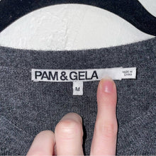Load image into Gallery viewer, Pam &amp; Gela Dream Embroidered Wool Blend Split Side Bow Tie Sweater (Medium)
