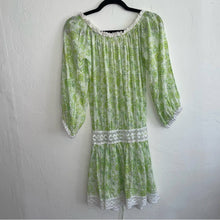 Load image into Gallery viewer, Poupette St. Barth Floral Crochet Off-The-Shoulder Long Sleeve Mini Dress (2)
