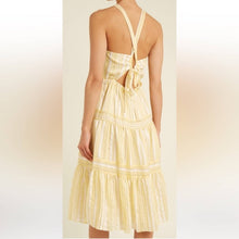 Load image into Gallery viewer, Rebecca Taylor Yard High Neck Halter Open Tie Back Tiered Midi Dress (XS)
