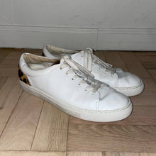 Load image into Gallery viewer, J. Crew Factory Road Trip Leather Lepard Calf Hair Low Top Sneakers (W10)
